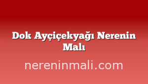 Dok Ayçiçekyağı Nerenin Malı