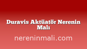 Duravis Aktüatör Nerenin Malı