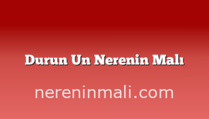 Durun Un Nerenin Malı