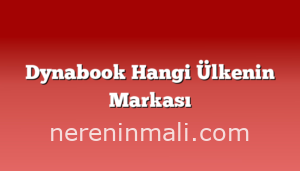 Dynabook Hangi Ülkenin Markası