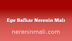 Ege Safkar Nerenin Malı