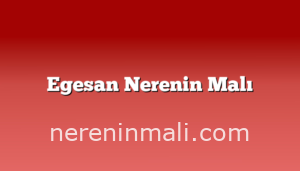 Egesan Nerenin Malı