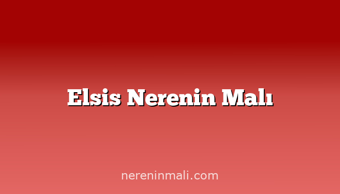 Elsis Nerenin Malı