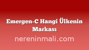 Emergen-C Hangi Ülkenin Markası