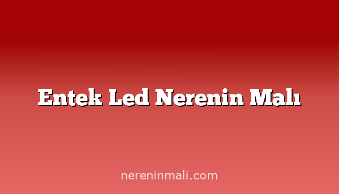 Entek Led Nerenin Malı