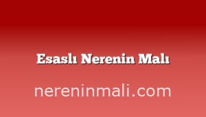 Esaslı Nerenin Malı