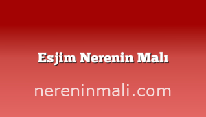 Esjim Nerenin Malı