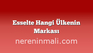 Esselte Hangi Ülkenin Markası