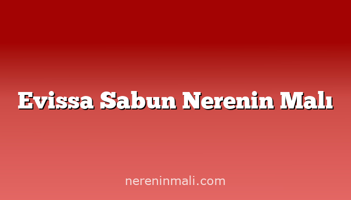 Evissa Sabun Nerenin Malı