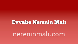 Evvahe Nerenin Malı