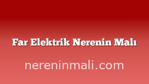 Far Elektrik Nerenin Malı