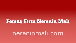 Femaş Fırın Nerenin Malı