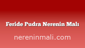 Feride Pudra Nerenin Malı