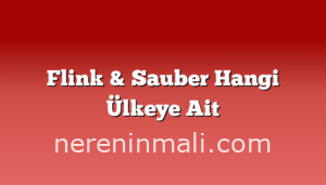 Flink & Sauber Hangi Ülkeye Ait