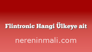 Flintronic Hangi Ülkeye ait