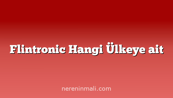 Flintronic Hangi Ülkeye ait