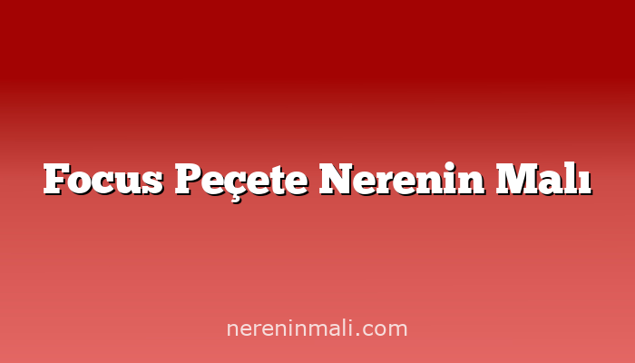 Focus Peçete Nerenin Malı