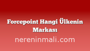 Forcepoint Hangi Ülkenin Markası