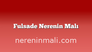 Fulsade Nerenin Malı