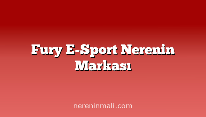 Fury E-Sport Nerenin Markası