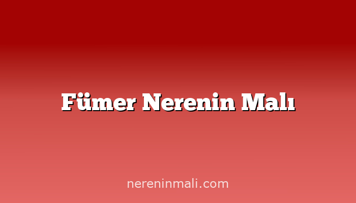 Fümer Nerenin Malı