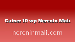 Gainer 10 wp Nerenin Malı