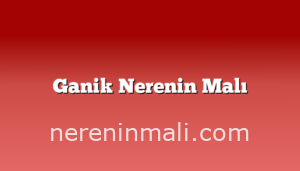 Ganik Nerenin Malı