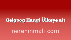 Gelgoog Hangi Ülkeye ait