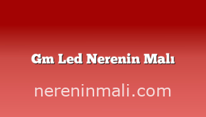 Gm Led Nerenin Malı