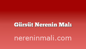 Gürsüt Nerenin Malı