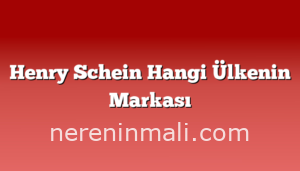 Henry Schein Hangi Ülkenin Markası