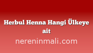 Herbul Henna Hangi Ülkeye ait