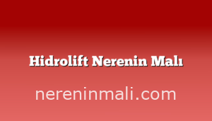 Hidrolift Nerenin Malı