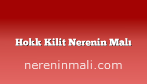 Hokk Kilit Nerenin Malı