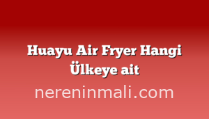 Huayu Air Fryer Hangi Ülkeye ait