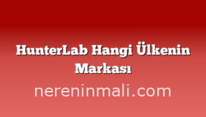 HunterLab Hangi Ülkenin Markası