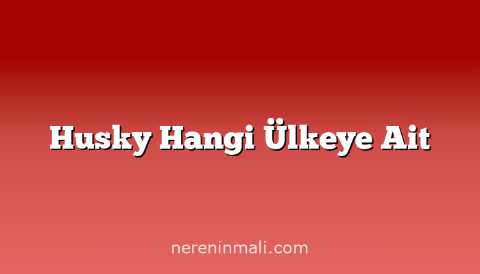 Husky Hangi Ülkeye Ait