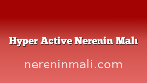 Hyper Active Nerenin Malı