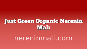 Just Green Organic Nerenin Malı