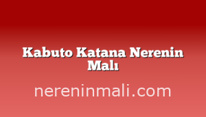 Kabuto Katana Nerenin Malı