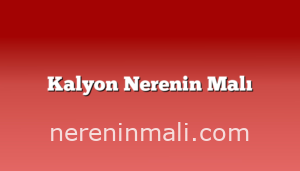 Kalyon Nerenin Malı