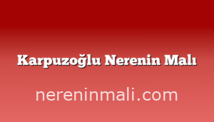 Karpuzoğlu Nerenin Malı