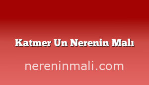 Katmer Un Nerenin Malı