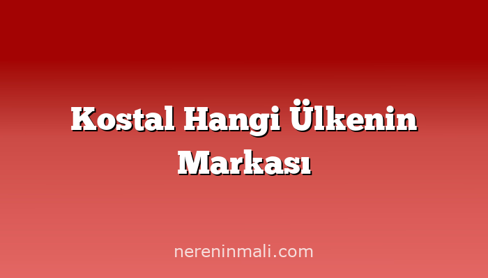 Kostal Hangi Ülkenin Markası