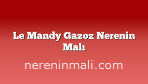 Le Mandy Gazoz Nerenin Malı