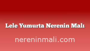 Lele Yumurta Nerenin Malı