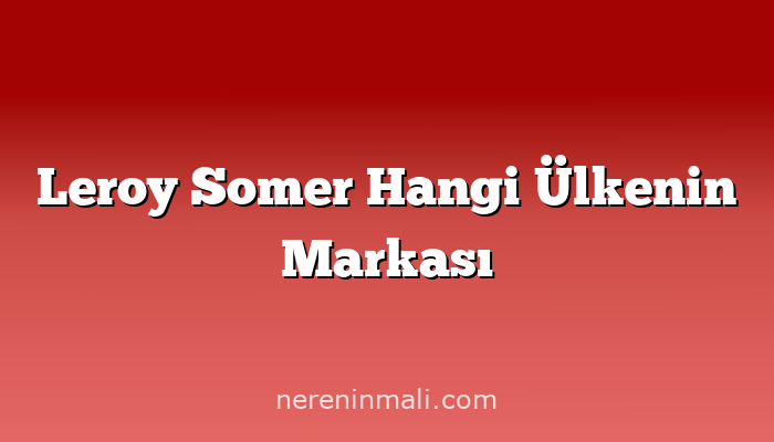 Leroy Somer Hangi Ülkenin Markası