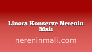 Linora Konserve Nerenin Malı