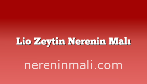 Lio Zeytin Nerenin Malı