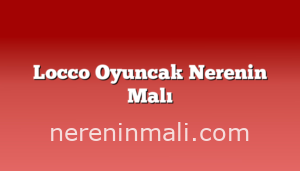 Locco Oyuncak Nerenin Malı